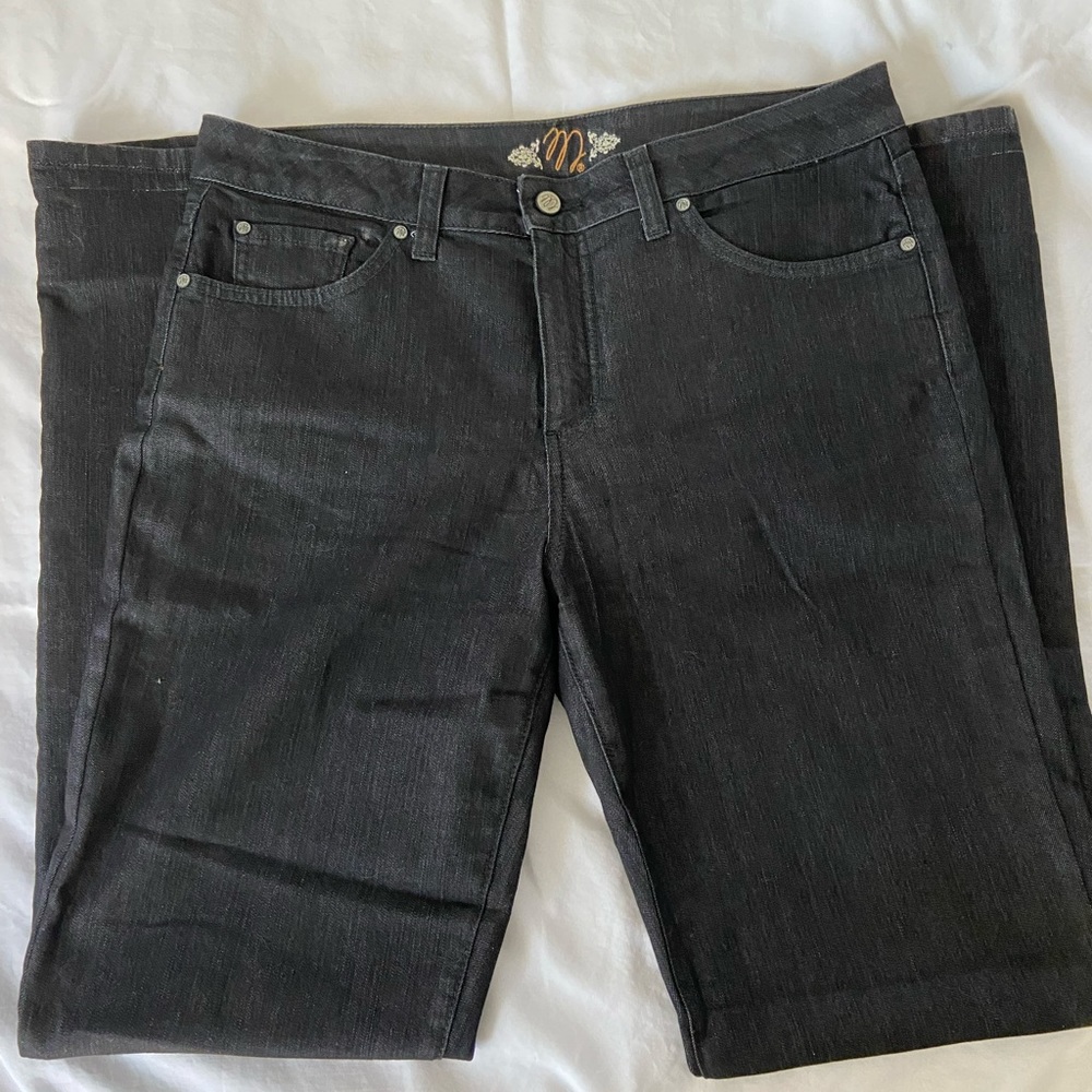 Miraclebody Katie black straight leg jeans size 14